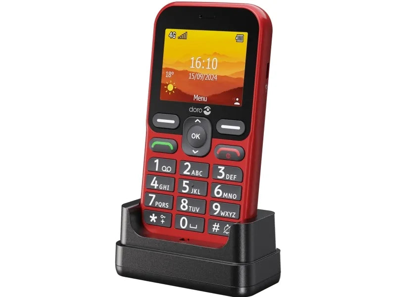 Doro Leva L11 DFC-0510 128 MB Feature Phone - 6,1 cm (2,4") TFT 4G - rød