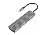 USB 3.2 GEN2 HUB, 10+1-PORTE, 2X USB-A, 8X USB-C, PD 100W, ALUMINUM