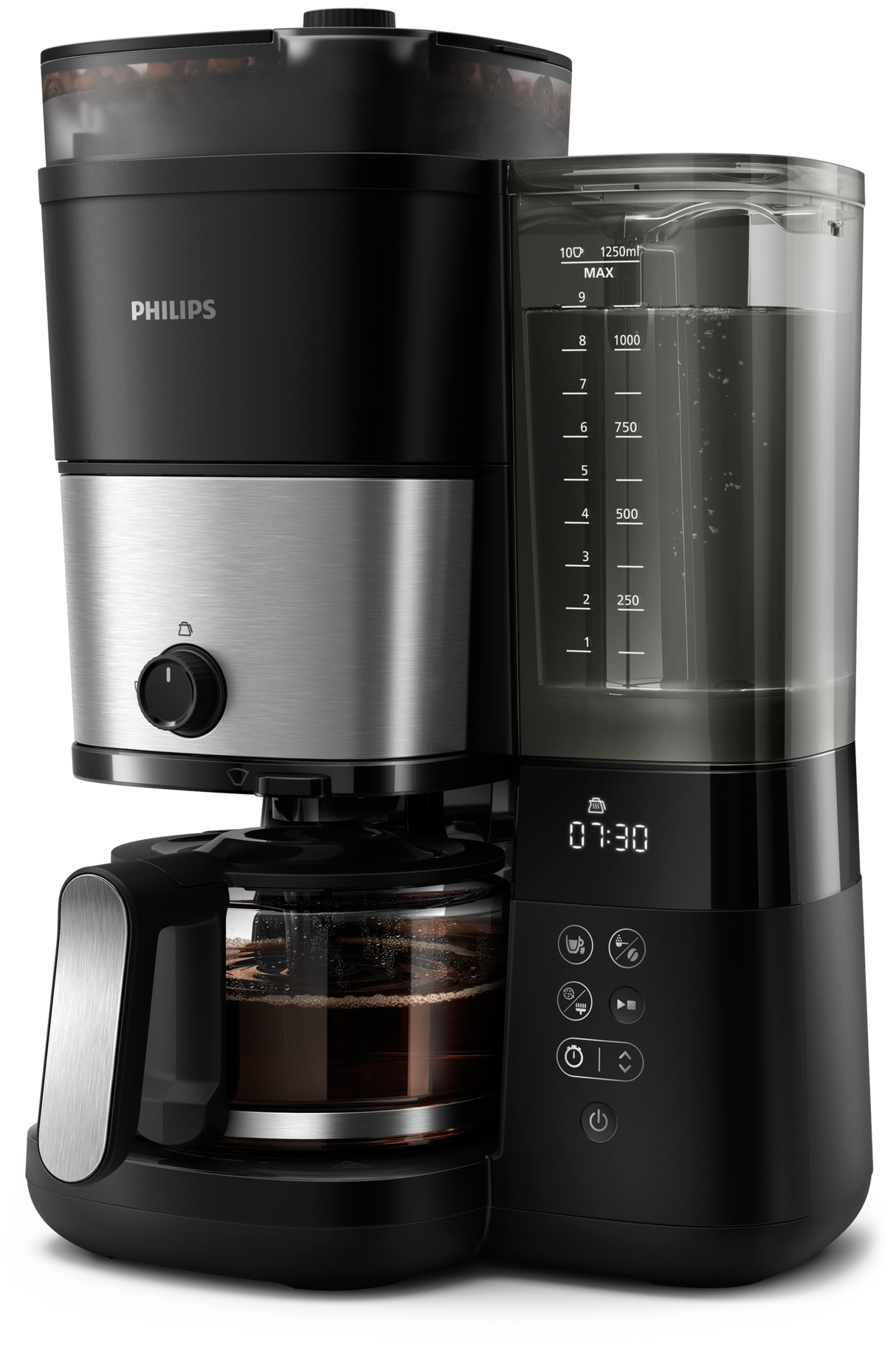 Philips All-in-1 Brew HD7888/01 Kaffemaskine med kværn 1,25 L Sort