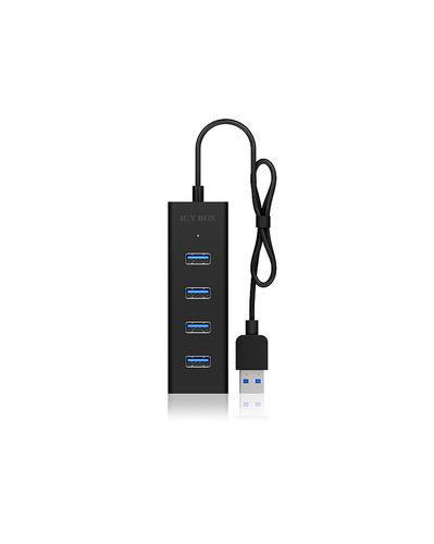 ICY BOX IB-HUB1409-U3 USB 3.2 Gen 1 (3.1 Gen 1) Type-A 5000 Mbit/s Black