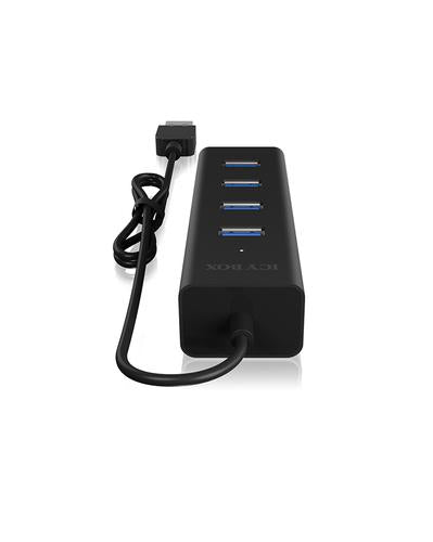 ICY BOX IB-HUB1409-U3 USB 3.2 Gen 1 (3.1 Gen 1) Type-A 5000 Mbit/s Black