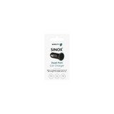 Sinox 12V dobbelt USB A biloplader. 2,4A. Sort