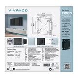Vivanco TV-vægbeslag, FLAT, 43", 20 kg ,VESA 200x200