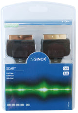 Sinox Scart kabel. 1m. Sort