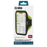 SBS XXXL mobilholder til armen til sport. Sort/grøn