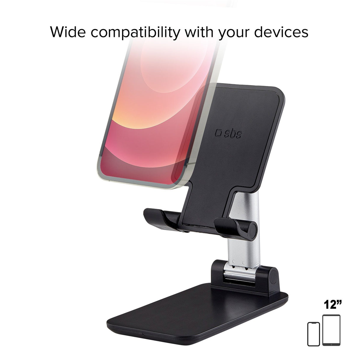 SBS transportablet bordstativ til smartphones op til 12"