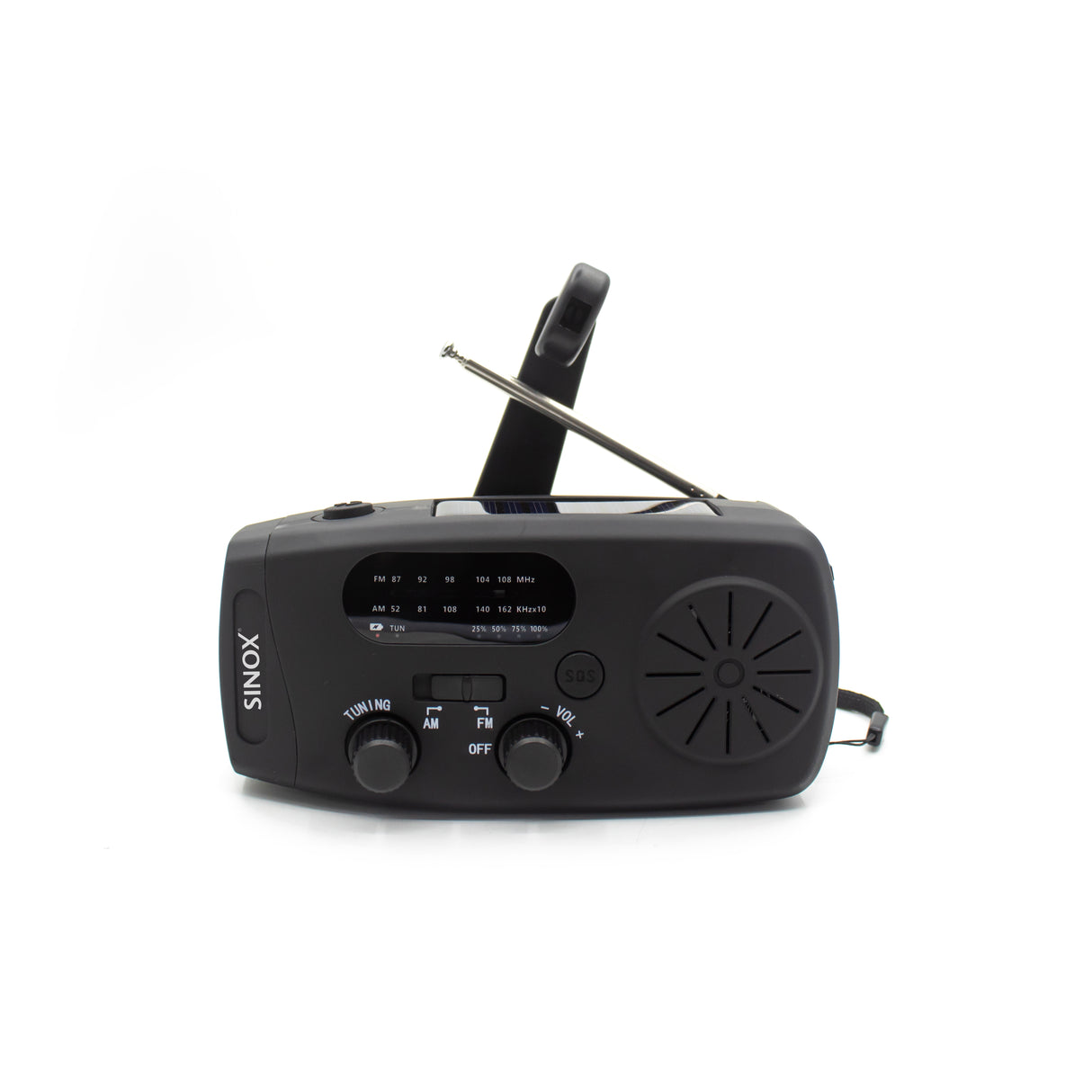 Sinox kompakt nødradio. Sort