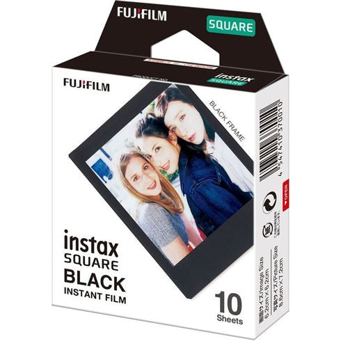 INSTAX Square Film. 10 billeder. Sort ramme