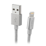 SBS USB - Lightning data- og opladningskabel, MFI. 1m. Sølv