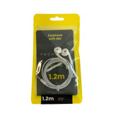 Techammo in-ear høretelefoner 3,5mm med mikrofon. Hvid