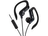 JVC ear clip høretelefoner til sport med fjernbetjening og mikrofon. Sort
