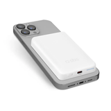 SBS 5000 mAh trådløs magnetisk powerbank. Hvid