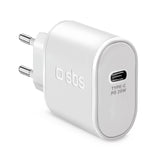 SBS 20W oplader. Hvid