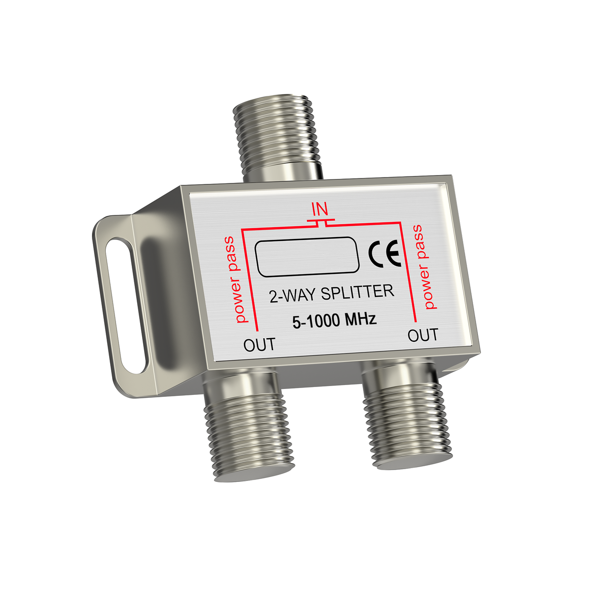 Sinox antennesplitter med F-stik. 3 F-stik medfølger