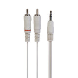 Connectech 3,5mm mini jack til phono kabel. 3m. Hvid