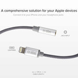 SBS Lightning til mini jack MFI adapter. Hvid