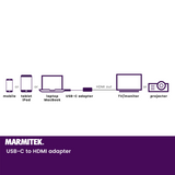 Marmitek USB-C til HDMI adapter. 0,15m
