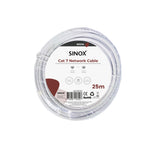 Sinox PRO S-FTP Cat7 netværkskabel. 25m. Hvid