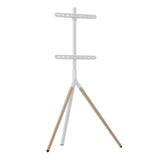 Sinox Tripod TV gulvstand med drejbar top. 45"-65". Lyst træ/hvid