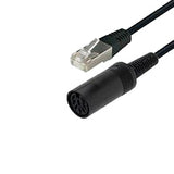 Cavus adapterkabel 8-pin DIN  til RJ45. 0,75m. Sort