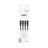 Sinox Phono kabel. 1,2m. Sort