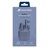 Nubox True Wireless Stereo høretelefoner. Blå