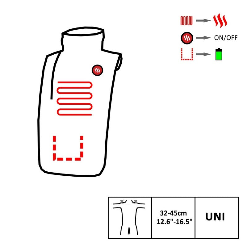 Glovii opvarmet halsedisse. Sort