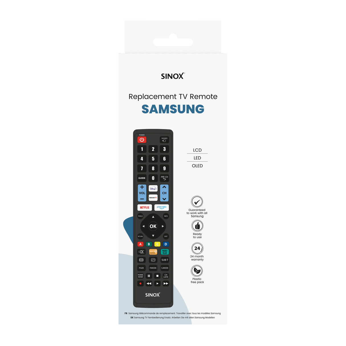 Sinox fjernbetjening til Samsung