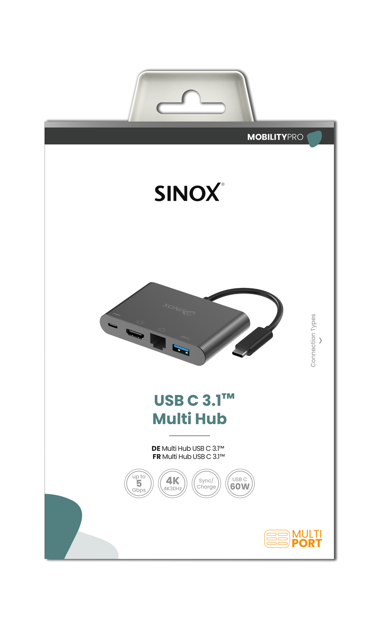 Sinox PRO USB C Hub. Aluminium