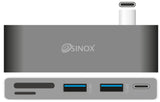 Sinox USB C Hub. Aluminium