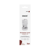 Sinox rejseadapter. Hvid