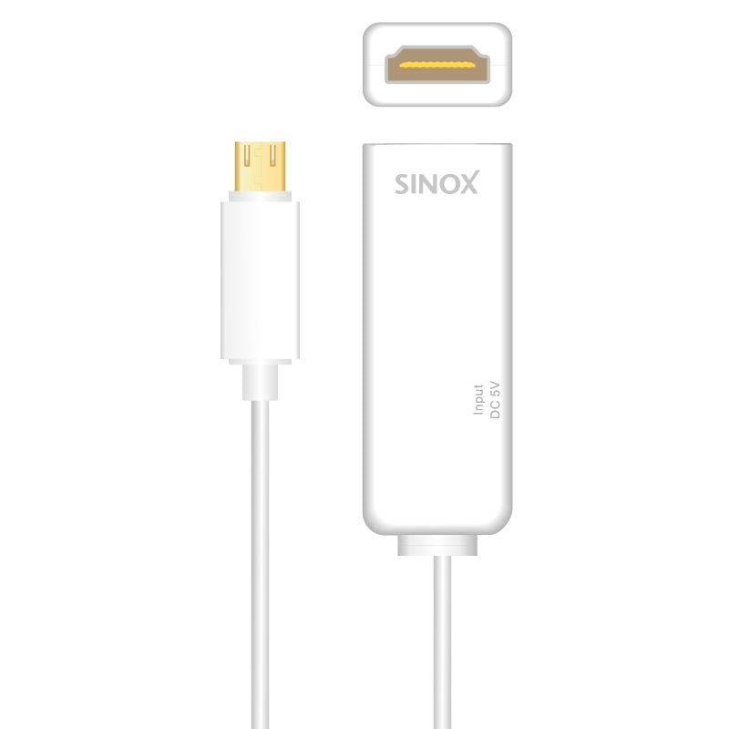 Sinox HDTV adapter. 0,2m. Hvid