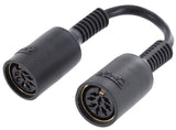 Cavus adapter 8 -pin DIN hun. 0,15m. Sort