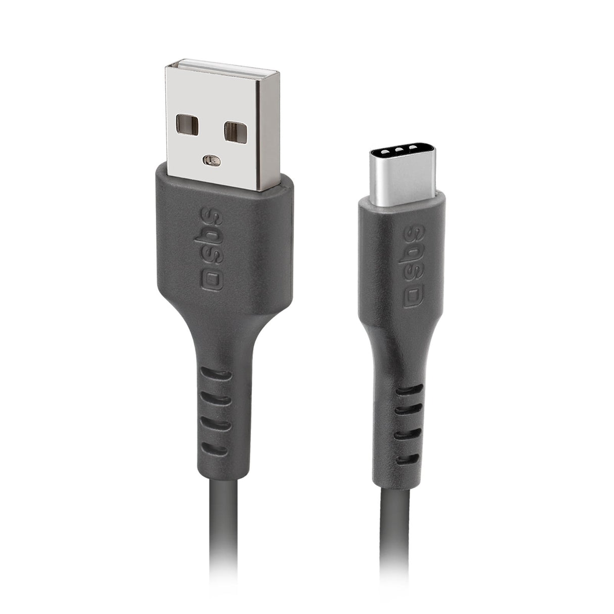 SBS data- og opladningskabel USB 2.0 - USB C. 1m. Sort