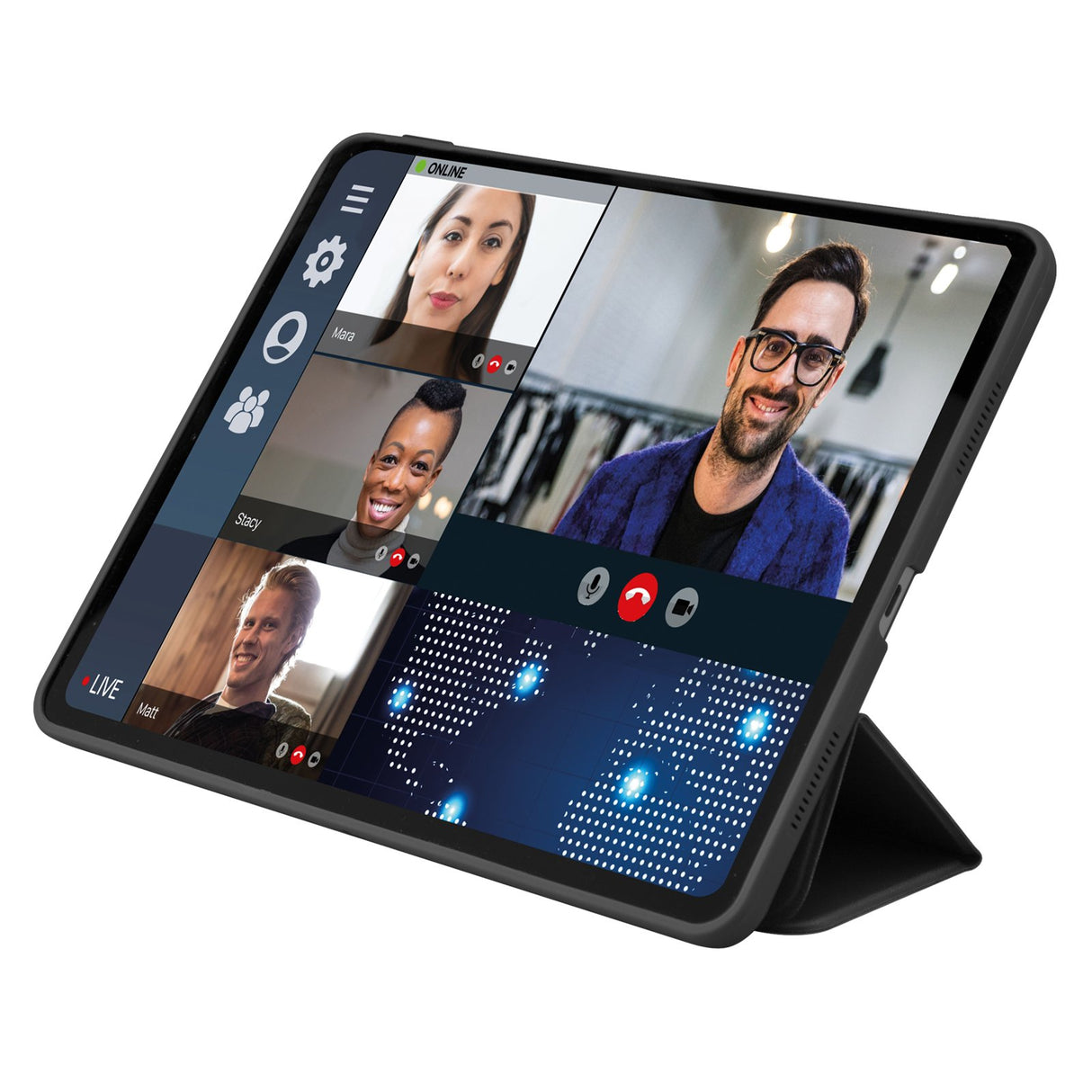 SBS Book Case Pro til iPad Pro 12" 2021®. Sort