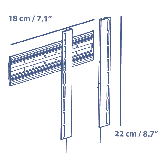 Sinox TV vægbeslag. 19"-26". Alu