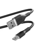 PURO Opladnings- og synkroniseringskabel SOFT fra USB-A til USB-C 1,5 m