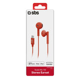 SBS in-ear stereo høretelefoner Studio Mix 105. Rød