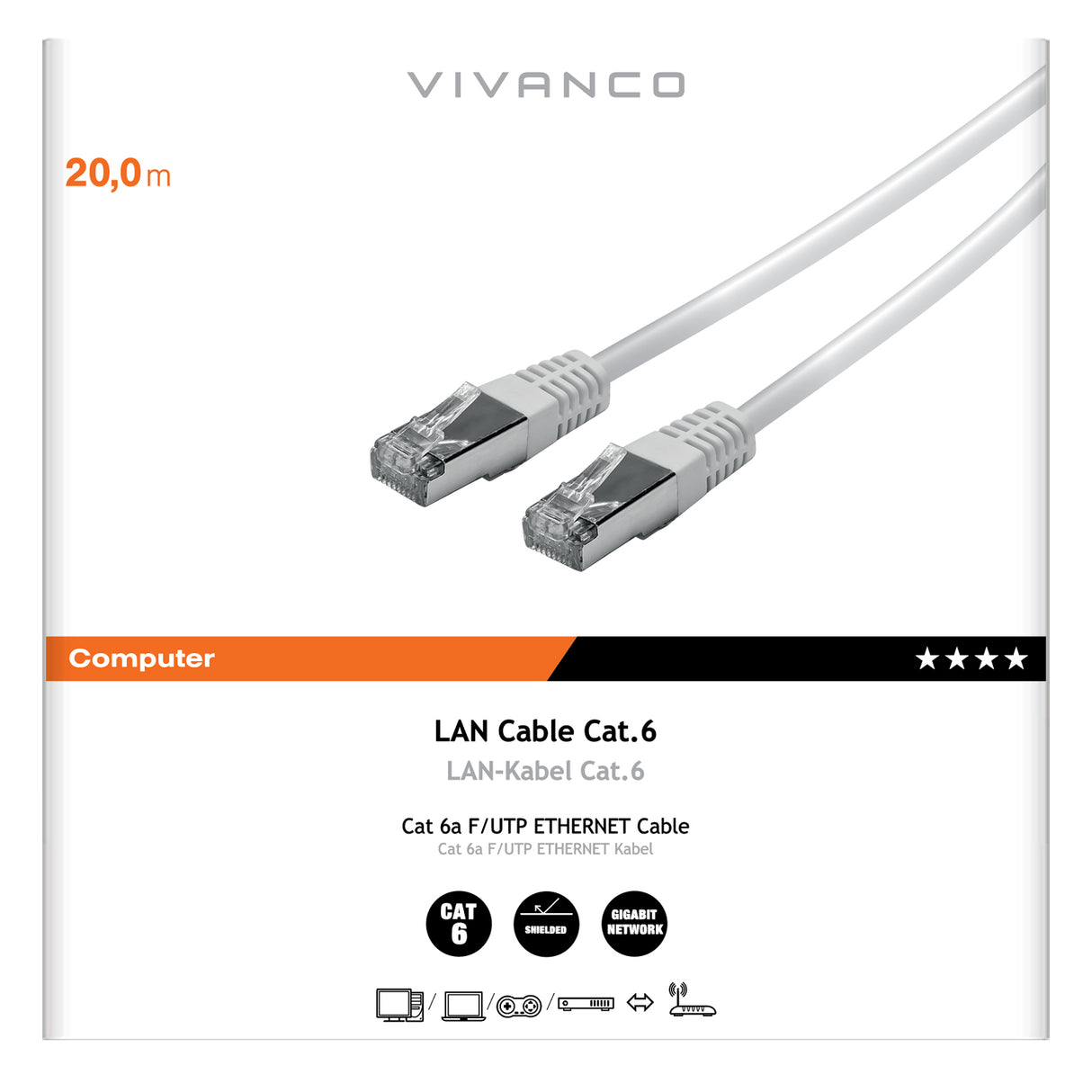 Vivanco Cat 6 netværkskabel