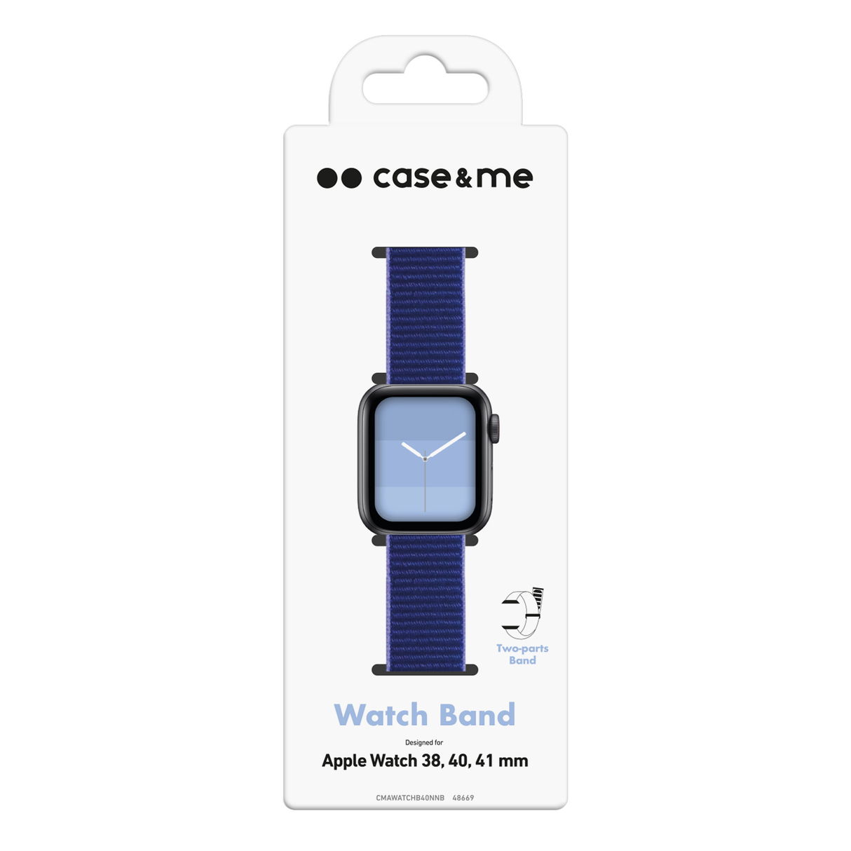 SBS nylon urrem til Apple Watch 38/40/41mm. Navy blå