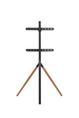 Sinox Tripod TV gulvstand med drejbar top. 45"-65". Mørkt træ/sort