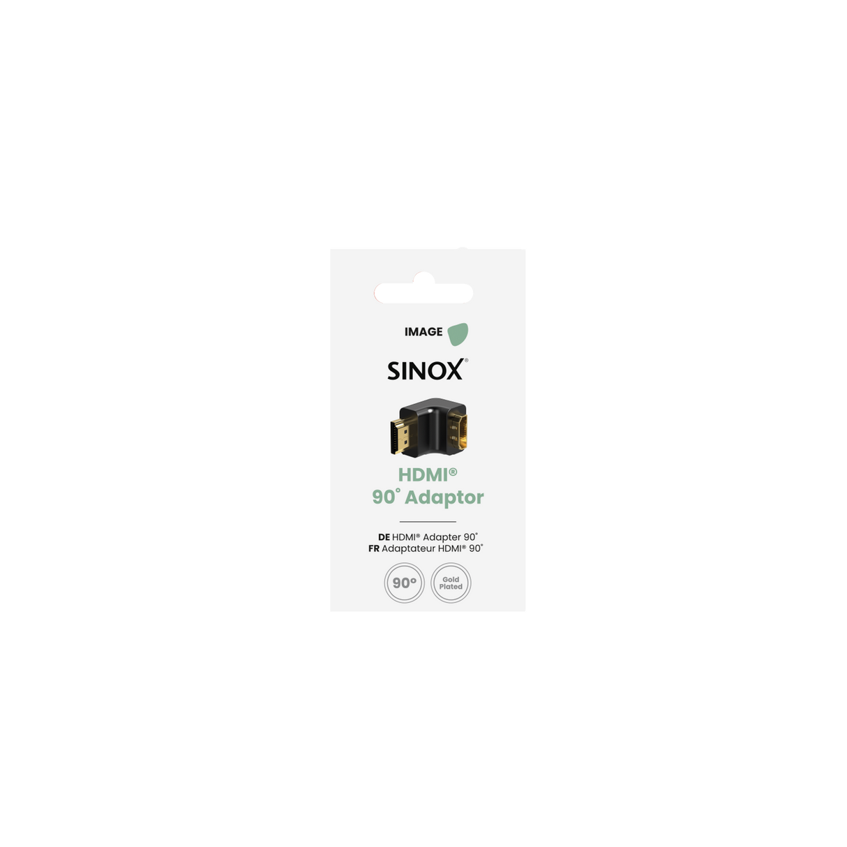 Sinox HDMI™ 90° vinkel. Sort