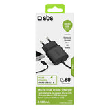 SBS 2100 mAh oplader. 2.1A. Sort