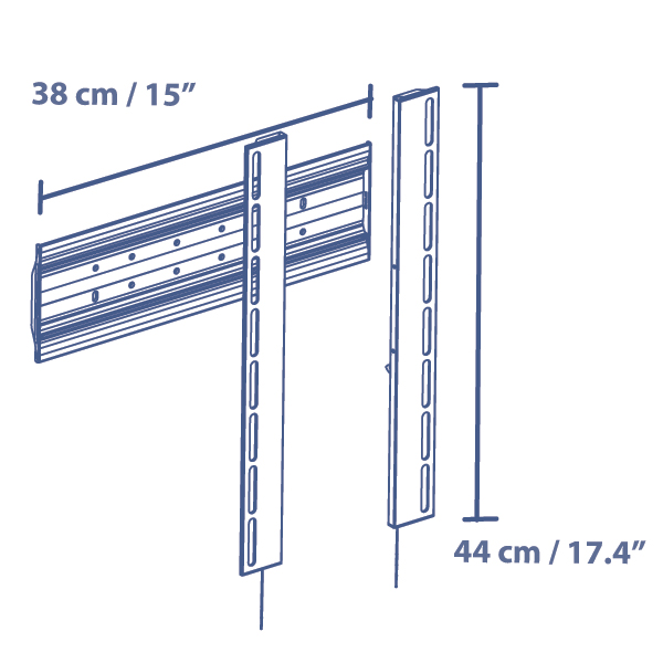 Sinox TV-vægbeslag. 32"-50". Alu