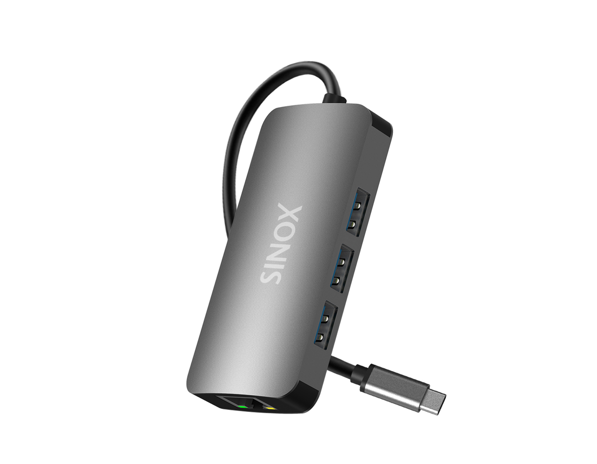 Sinox PRO USB C Hub. Aluminium