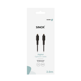 Sinox Optisk kabel. 1,5m. Sort