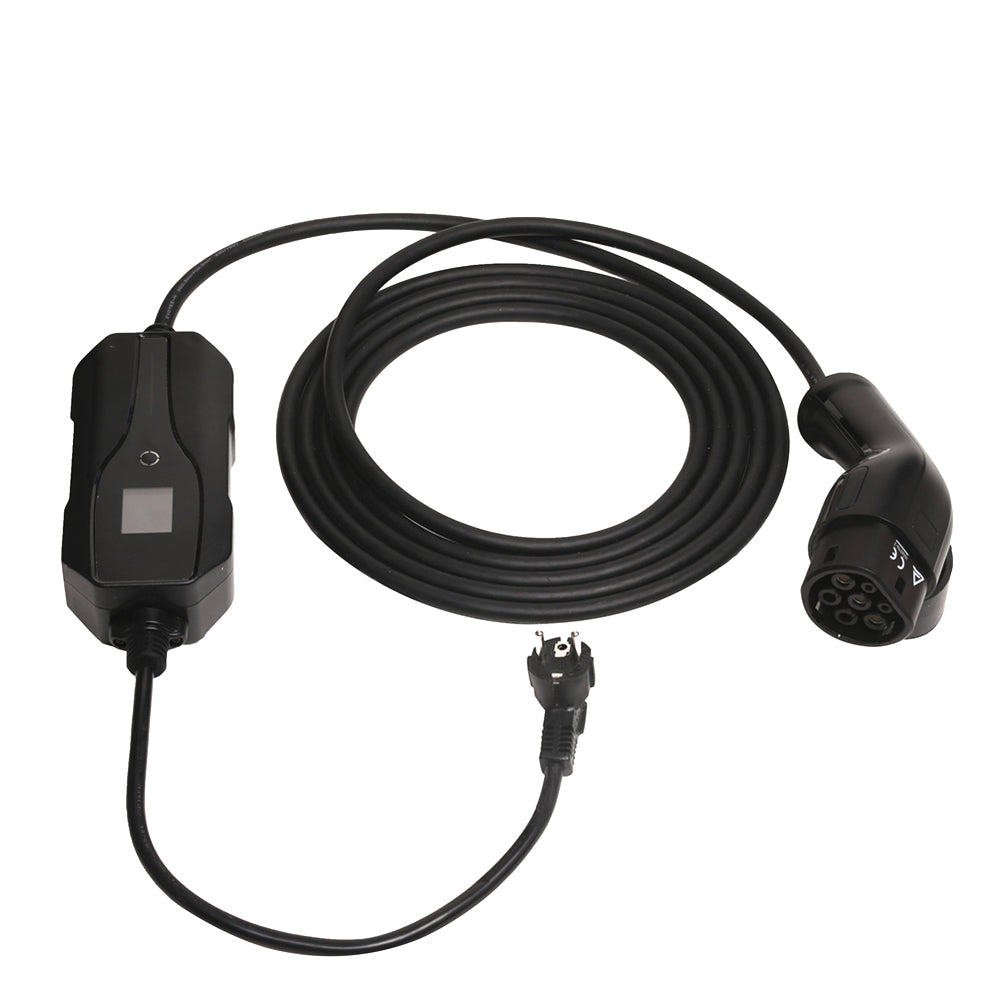 Sinox EV ladekabel mode 2. 6A 1 fase. 5m. Sort