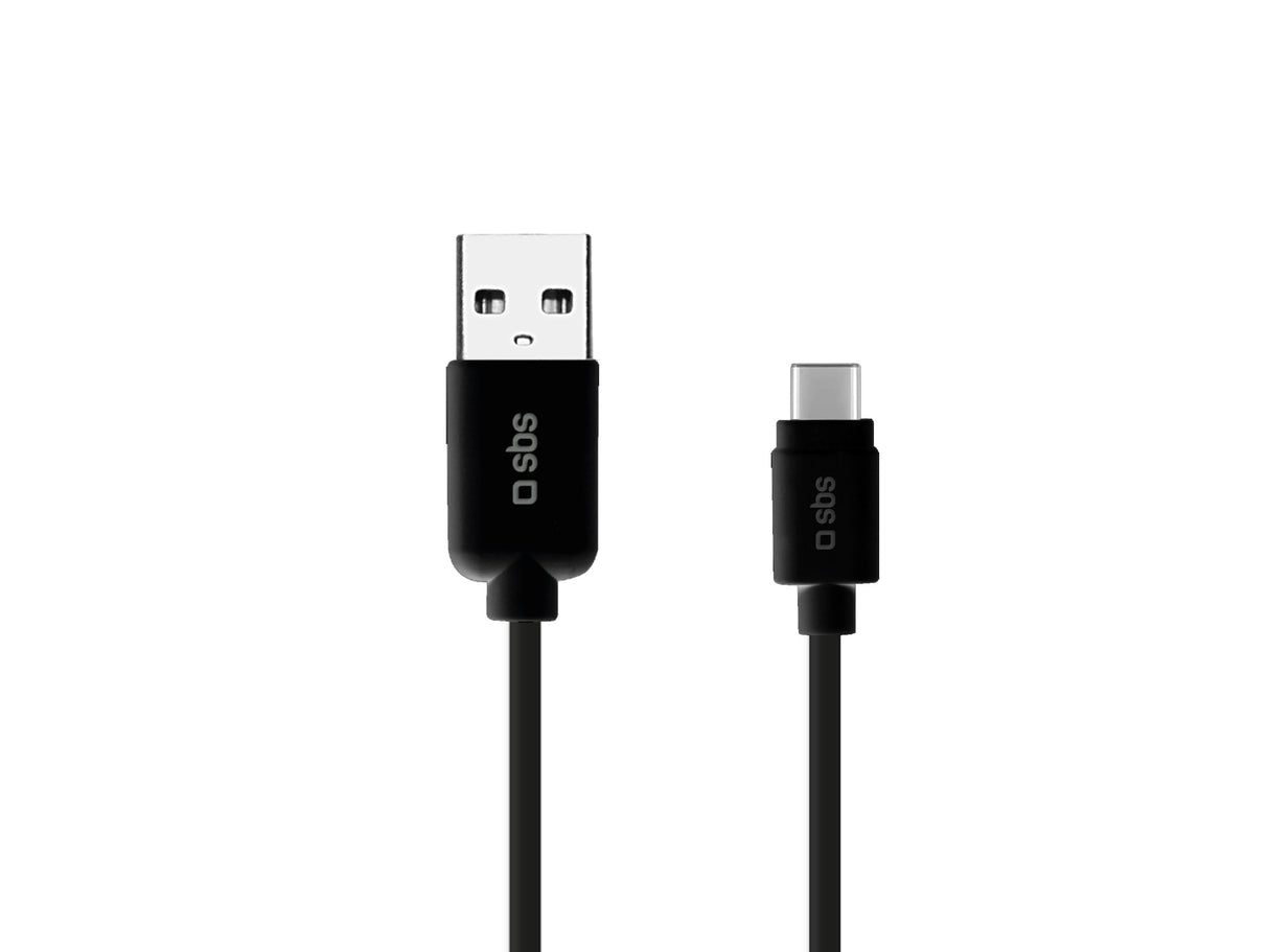 SBS USB C til USB A kabel. 1,5m. Sort