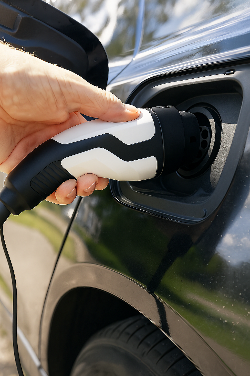 Sinox EV spiral ladekabel Mode 3. 32A 3 faser. 5m. Sort