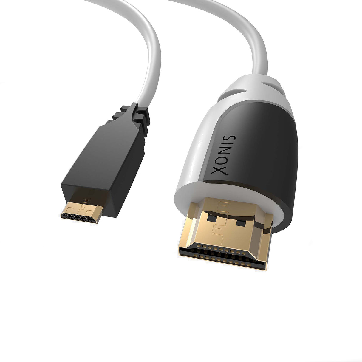 Sinox High Speed Micro HDMI™ kabel. 2m. Grå/sort